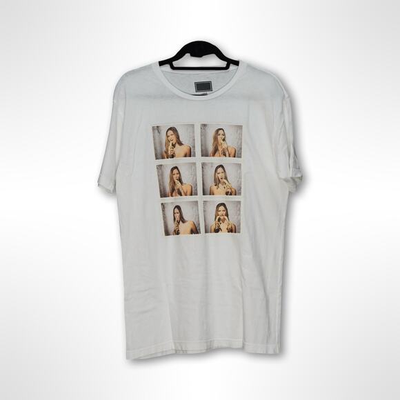 Black Label White Lady Eating Bananas T-Shirt - Large - Picture 1 of 2
